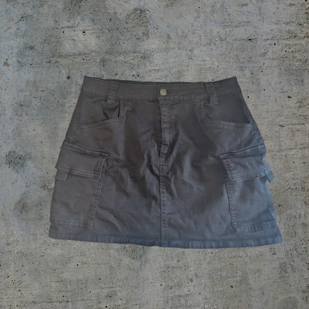 Black Garage Cargo Skirt
